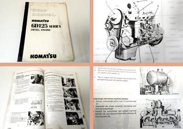 Werkstatthandbuch Komatsu D65E-1 D65P-8 ...Shop Manual diesel engine 6D125 Serie