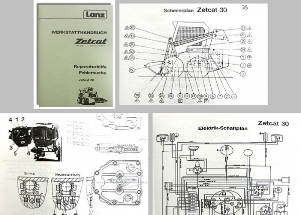 Werkstatthandbuch Lanz Zetcat LL 30 Radlader Reparaturhilfe Fehlersuche