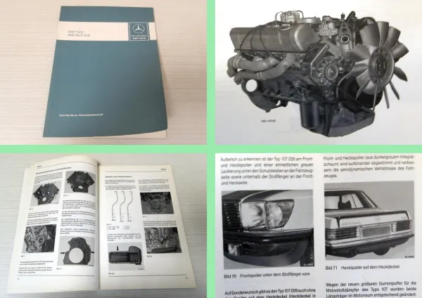 Werkstatthandbuch Mercedes Benz 450 SLC 5.0 V8 Coupe 107 Einführungsschrift 1978