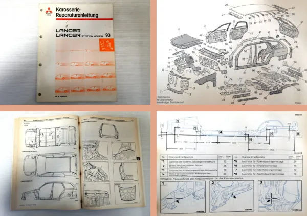 Werkstatthandbuch Mitsubishi Lancer + Kombi ab 1993 CB CD Reparatur Karosserie