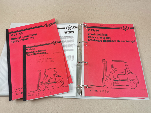 Werkstatthandbuch O&K V35 V40 Betriebsanleitung Ersatzteilliste Schaltplan