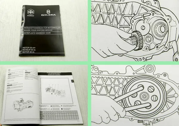 Werkstatthandbuch Piaggio Gilera Motor 50 ccm Reparaturanleitung 1997 Vespa