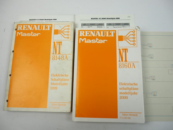 Werkstatthandbuch Renault Master 2 Modelljahr 1999 2000 elektrische Schaltpläne