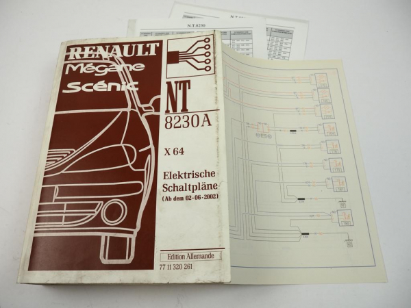 Werkstatthandbuch Renault Megane Scenic X64 ab 6 2002 Elektrische Schaltpläne