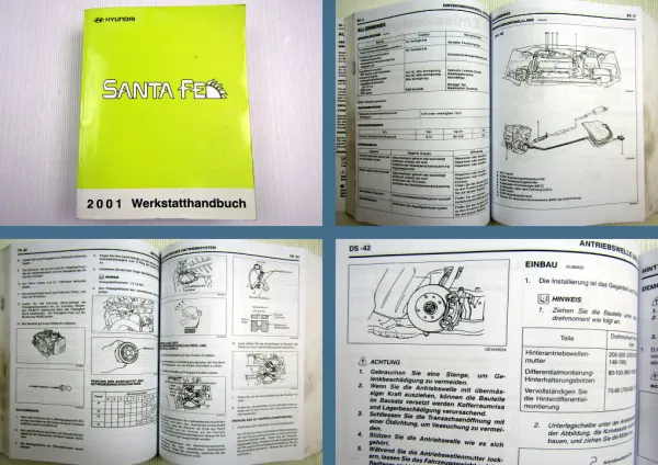 Werkstatthandbuch Reparaturanleitung Hyundai Santa Fe Modelljahr 2001