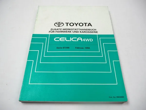 Werkstatthandbuch Toyota Celica T20 4WD ST205 Ergänzung 1994 Reparaturanleitung