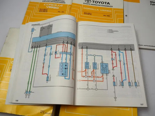 Werkstatthandbuch Toyota Corolla Verso 2001 E12 ZZE CDE Reparaturanleitung