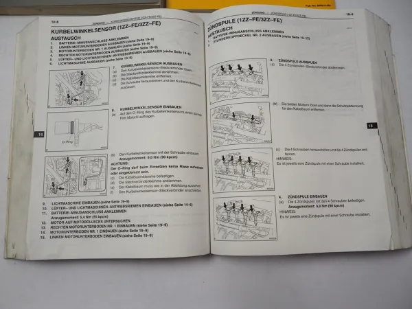 Werkstatthandbuch Toyota Corolla Verso 2004 ZNR1 CUR10 Reparaturanleitung