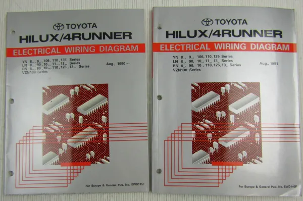 Werkstatthandbuch Toyota Hilux 4Runner Schaltpläne Elektrik 1990 1991