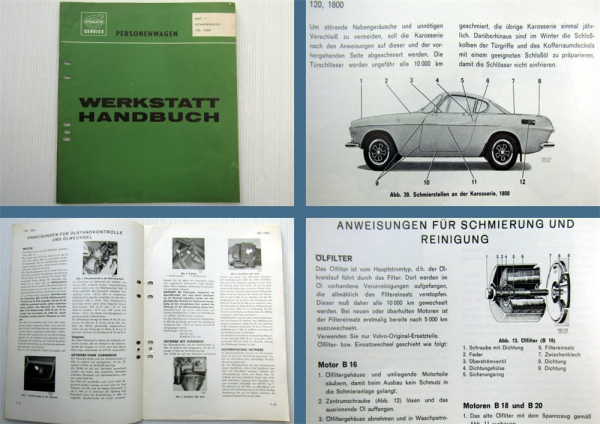 Werkstatthandbuch Volvo 120 1800 Schmierung Schmierplan Ölwechsel 1971