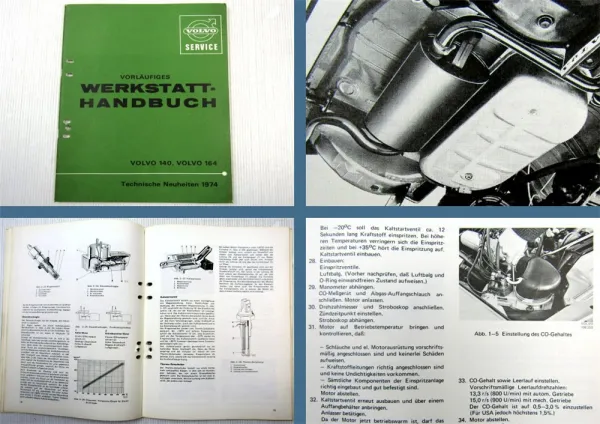 Werkstatthandbuch Volvo 140 164 Technische Neuheiten Wartung ab 1974