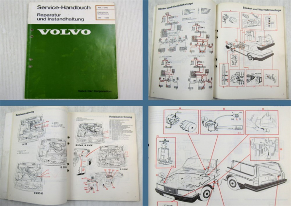 Werkstatthandbuch Volvo 240 1989 Schaltpläne Elektrik B200 B230 E/K/F D24