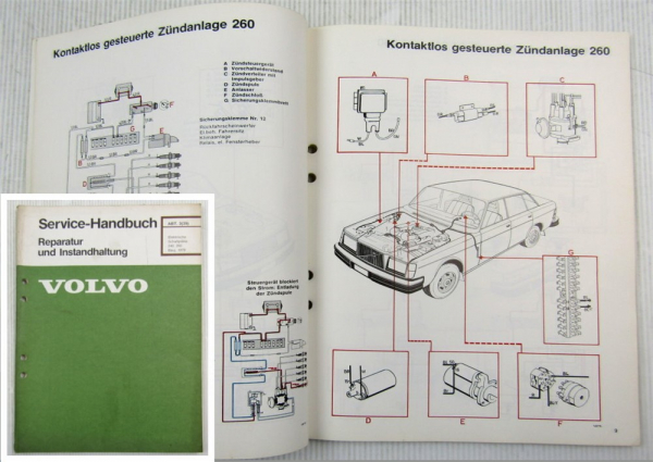 Werkstatthandbuch Volvo 240 260 BJ 1979 Elektrische Schaltpläne Elektrik