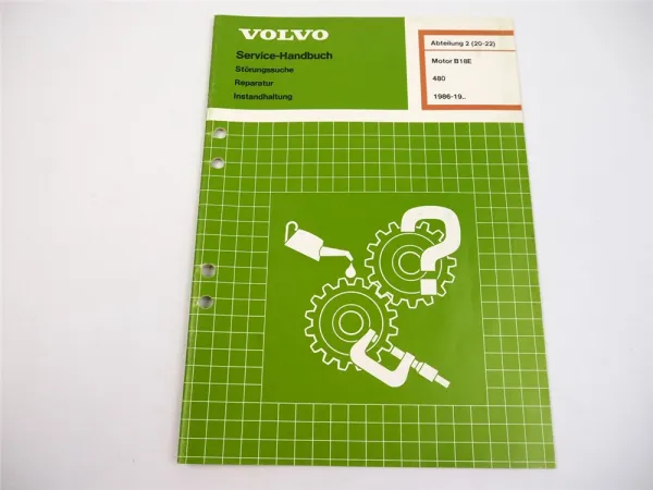 Werkstatthandbuch Volvo 480 ab 1986 Motor B18E Zylinderkopf Reparaturanleitung