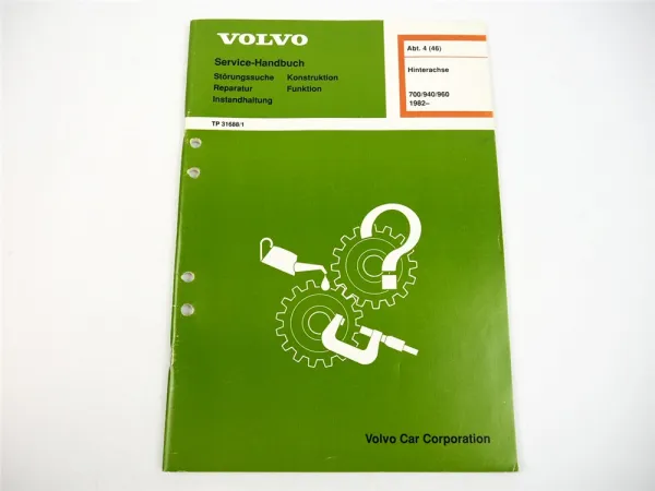 Werkstatthandbuch Volvo 700 940 960 ab 1982 Hinterachse Reparaturanleitung