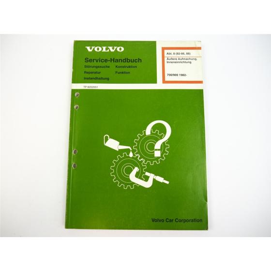 Werkstatthandbuch Volvo 740 760 780 940 960 ab 1982 Inneneinrichtung Außen 1994