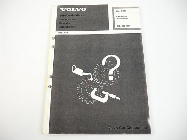 Werkstatthandbuch Volvo 740 940 BJ 1991 Elektrische Schaltpläne