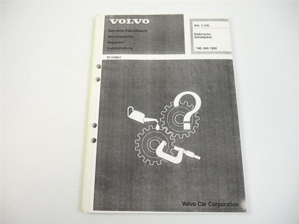 Werkstatthandbuch Volvo 740 940 BJ 1992 Elektrische Schaltpläne Elektrik