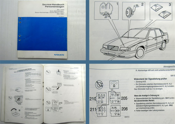 Werkstatthandbuch Volvo 850 Guard Alarmanlage I und II Diagnose Schaltpläne