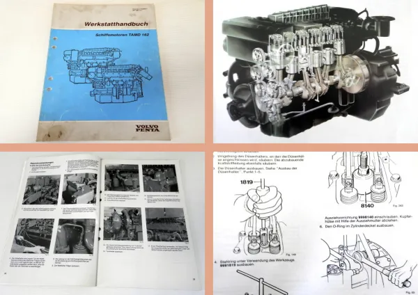Werkstatthandbuch Volvo Penta TAMD162 Schiffsmotor Reparatur 1991