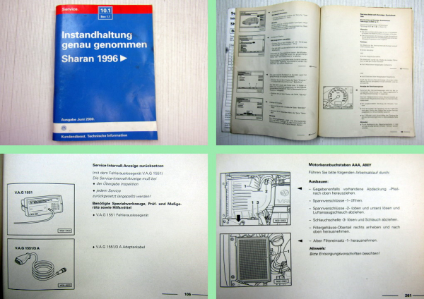 Werkstatthandbuch VW Sharan I 7M Instandhaltung genau genommen 1996-2000