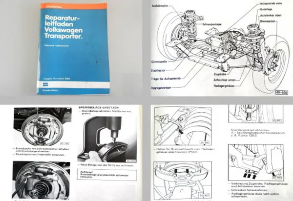Werkstatthandbuch VW T3 Fahrwerk Allradantrieb 1985 - 1991 Reparaturleitfaden