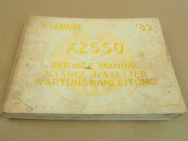 Werkstatthandbuch Yamaha XZ 550 Wartungsanleitung Service Manual 1982 11U