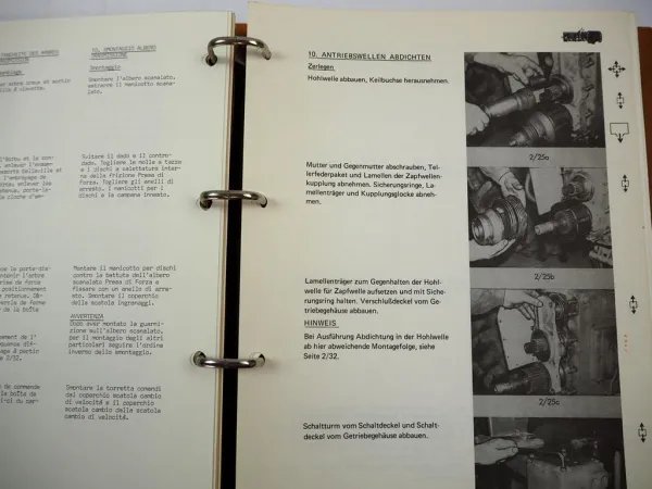 Werkstatthandbuch ZF T3000 T-3000 Schleppertriebwerk schrägverzahnt 1980