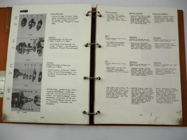 Werkstatthandbuch ZF T3000 T-3000 Schleppertriebwerk schrägverzahnt 1980