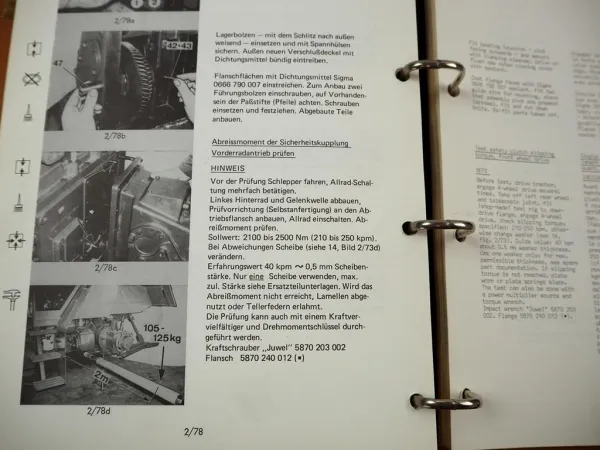 Werkstatthandbuch ZF T3000 T-3000 Schleppertriebwerk schrägverzahnt 1980