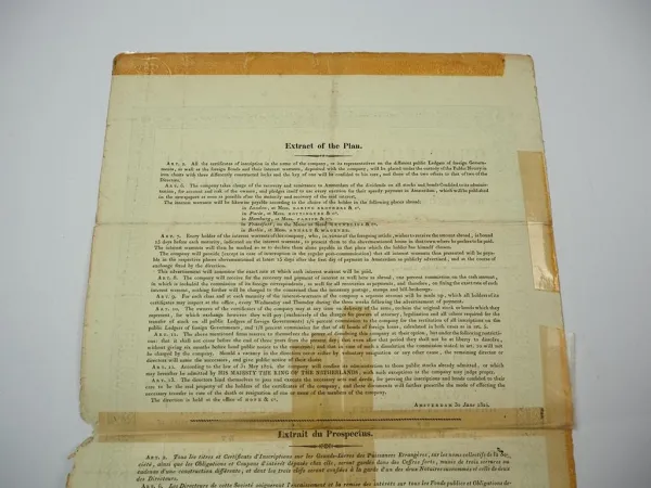 Wertpapier Russische Staatsanleihe 1840 Amsterdam Rubel Kopeken Hope Borski