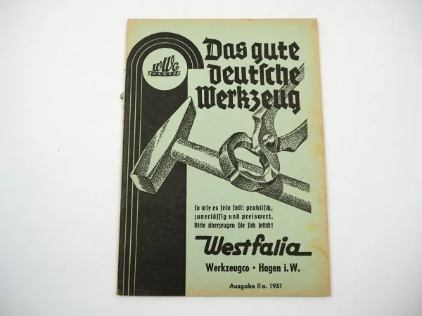 Westfalia Werkzeug Metallbearbeitung Holzbearbeitung Elektrogeräte Katalog 1951