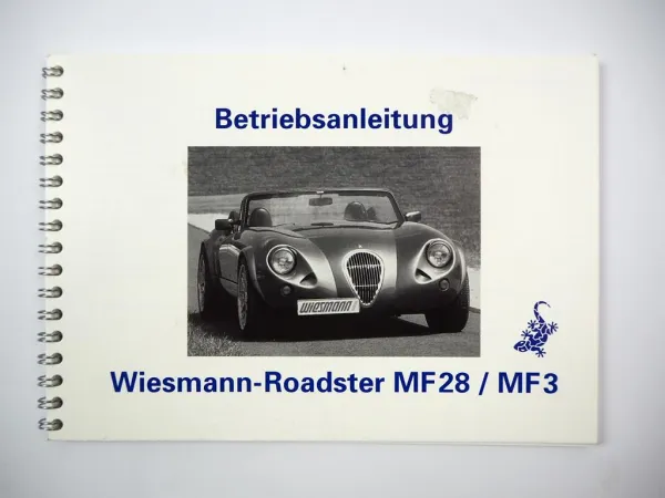 Wiesmann MF28 MF3 Roadster Betriebsanleitung Bedienung Bordbuch Deutsch