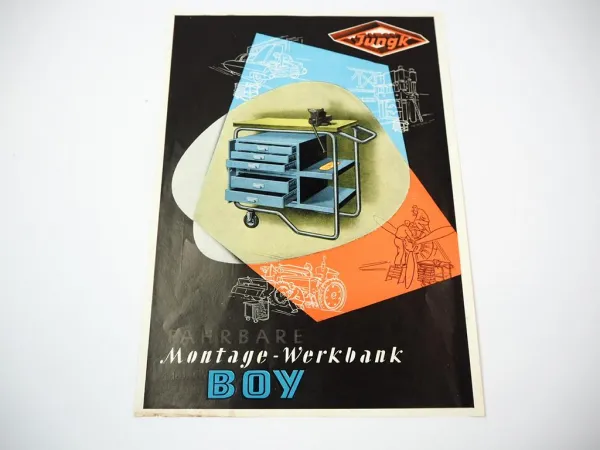 Willy Jungk Werkzeugfabrik Hagen Montage Werkbank Boy Prospekt 1959
