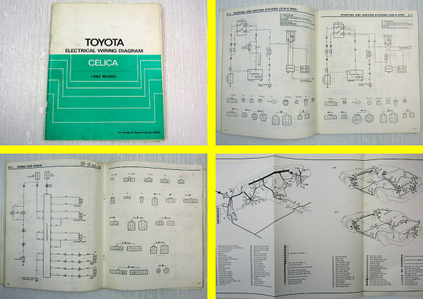 Wiring diagram manual Schaltpläne Elektrik Toyota Celica RA 60 61 63 TA60 1982