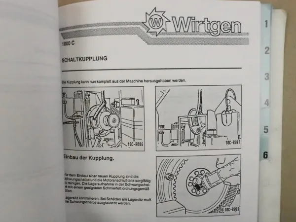Wirtgen 1000 C Asphaltfräse Reparaturanleitunng Werkstatthandbuch 1991