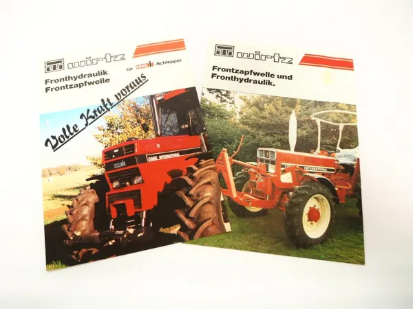 Wirtz Fronthydraulik Frontzapfwelle Prospekt Case IHC A B C Familie 733 1455