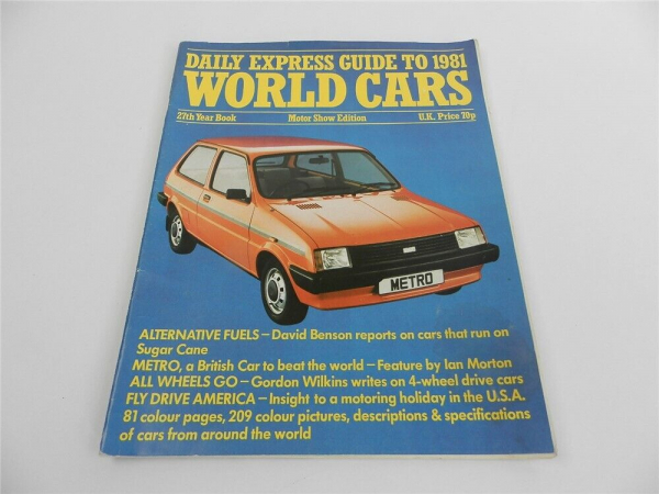 World Cars Daily Express Guide A - Z Katalog 1981 in Englisch