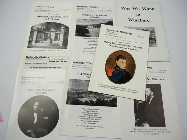 Würzburg Was Wo Wann 1970 & 8 Ausstellungskataloge Stadtarchiv 1989 - 1997