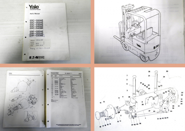 Yale ERC / ERP-020 025 030 040 AE/BE Gabelstapler Ersatzteilliste Parts List