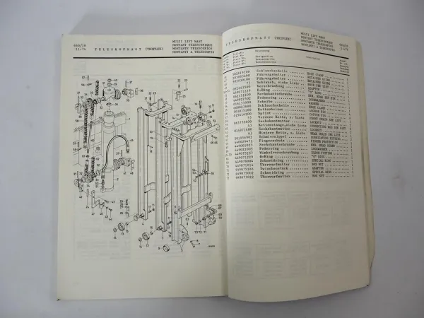 Yale GDP 040 050 060 EPB Gabelstapler Parts Manual Ersatzteilliste 1974