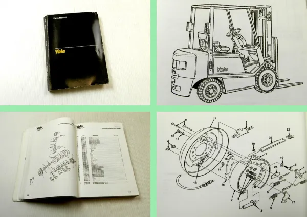 Yale GP GLP GDP 040-060 RF TF Gabelstapler Service parts Manual Ersatzteilliste 1993