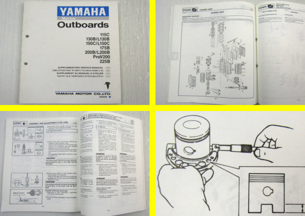 Yamaha 115C 130B - 225B Werkstatthandbuch Ergänzung Supplem. Service Manual 1991