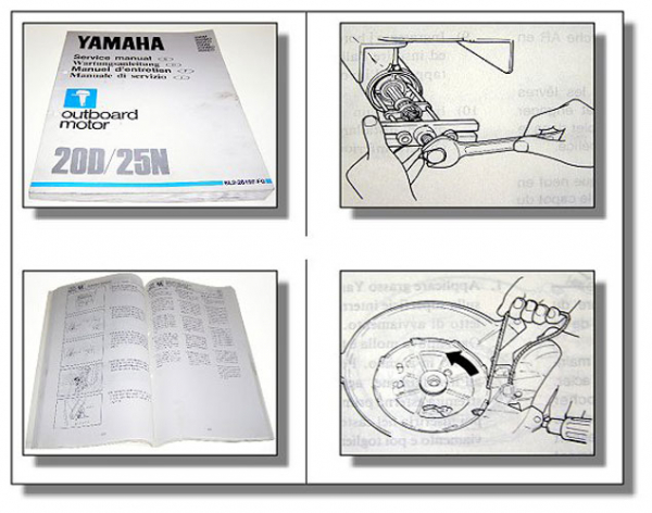 Yamaha 20D 25N Außenbordmotor Werkstatthandbuch Service Manual Wartungsanleitung