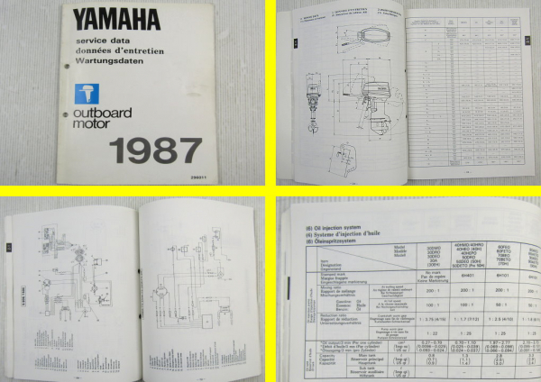 Yamaha 2B 2H - 140 AETO Außenbordmotoren Wartungsdaten 1987