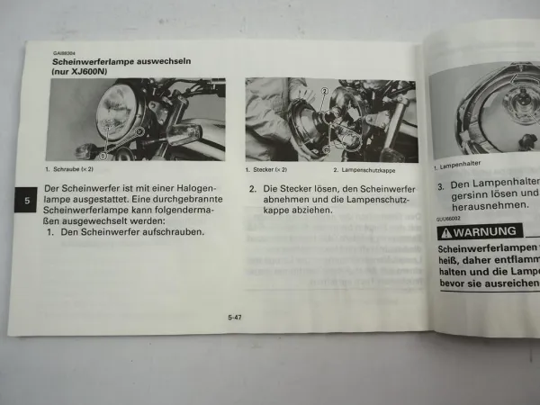 Yamaha Diversion XJ600S XJ600N Betriebsanleitung Bedienungsanleitung 1996