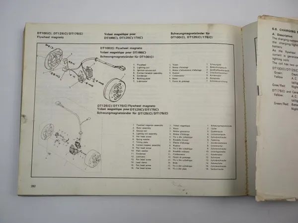 Yamaha DT 100 125 125E 175 (C) Werkstatthandbuch Wartungsanleitung 1975