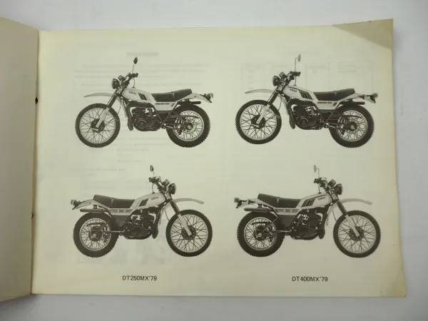 Yamaha DT250MX 3A6 DT400MX 3A7 Ersatzteilkatalog Parts list Ersatzteilliste 1/79