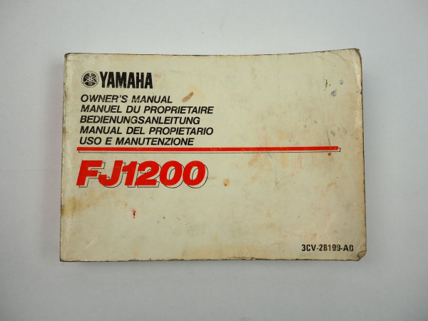Yamaha FJ1200 3CV Bedienungsanleitung Owners Manual 1989