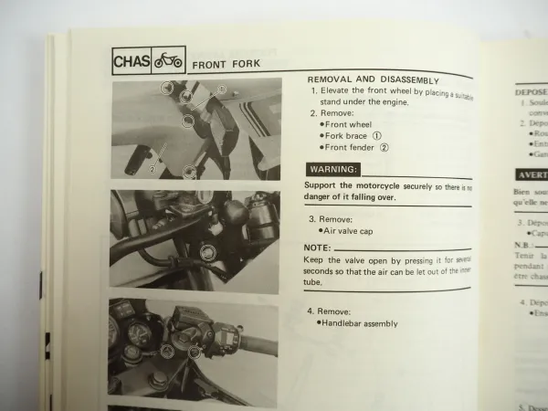 Yamaha FZ750 1FN 1FV Werkstatthandbuch Service manual Reparaturanleitung 1985